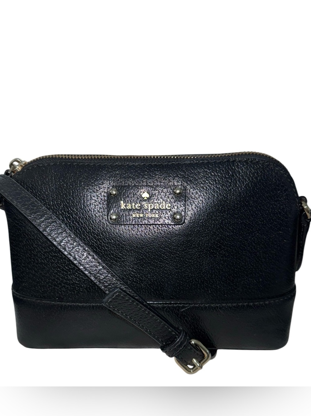 Kate Spade Hanna Wellesley Black X-body Pebbled Leather Bag - EUC
